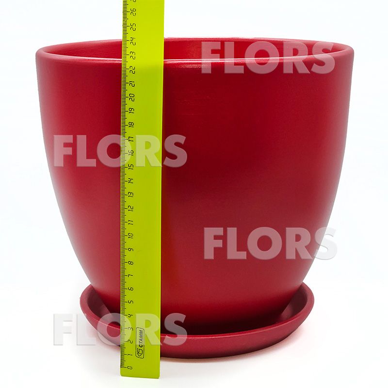 Горшок керамика Колор красный
