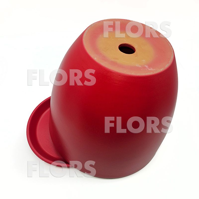 Горшок керамика Колор красный