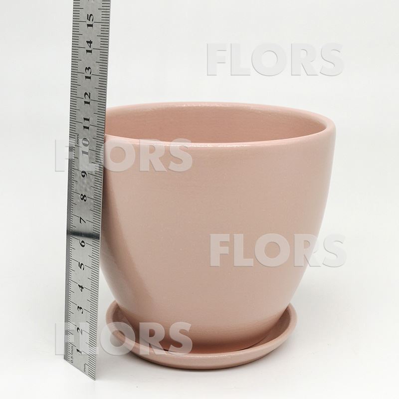 Горшок керамика Колор розовый