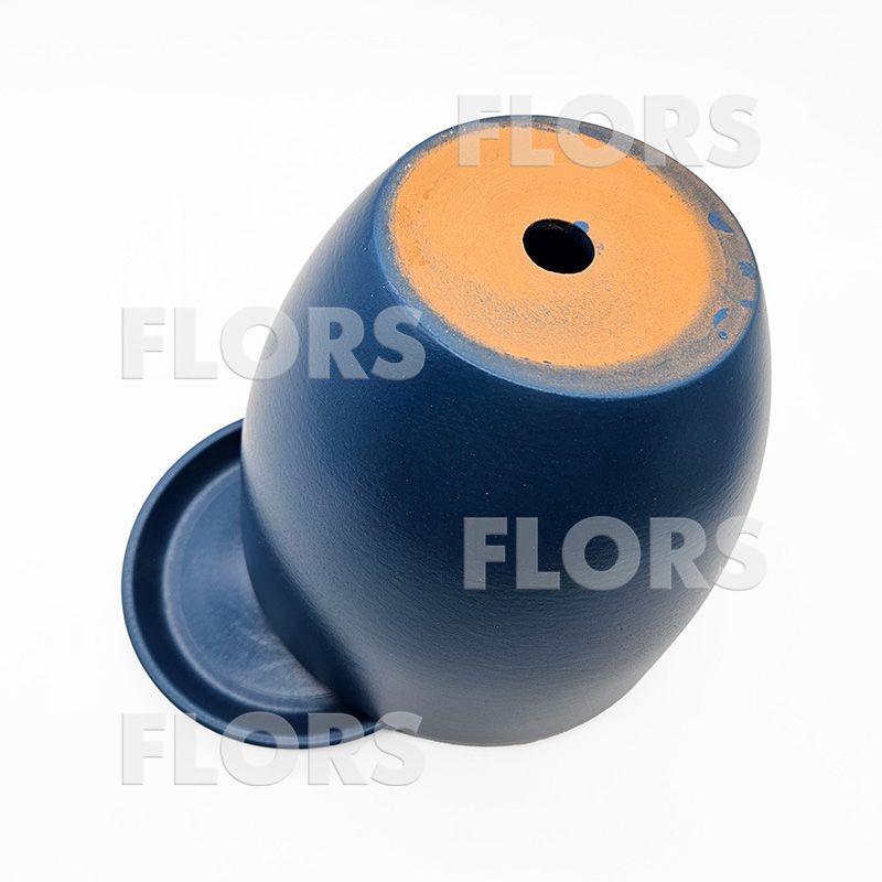 Горшок керамика Колор синий