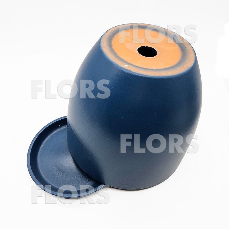 Горшок керамика Колор синий