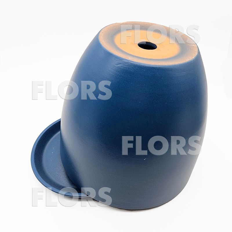 Горшок керамика Колор синий