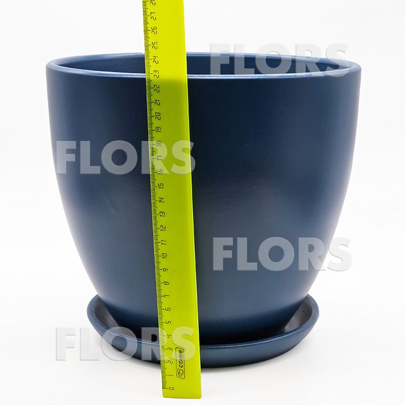 Горшок керамика Колор синий
