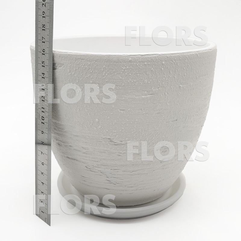 Горшок керамика Колор Л белый