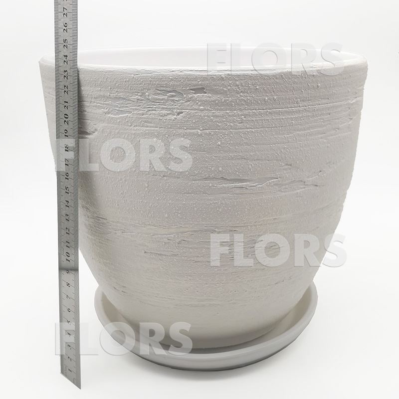 Горшок керамика Колор Л белый