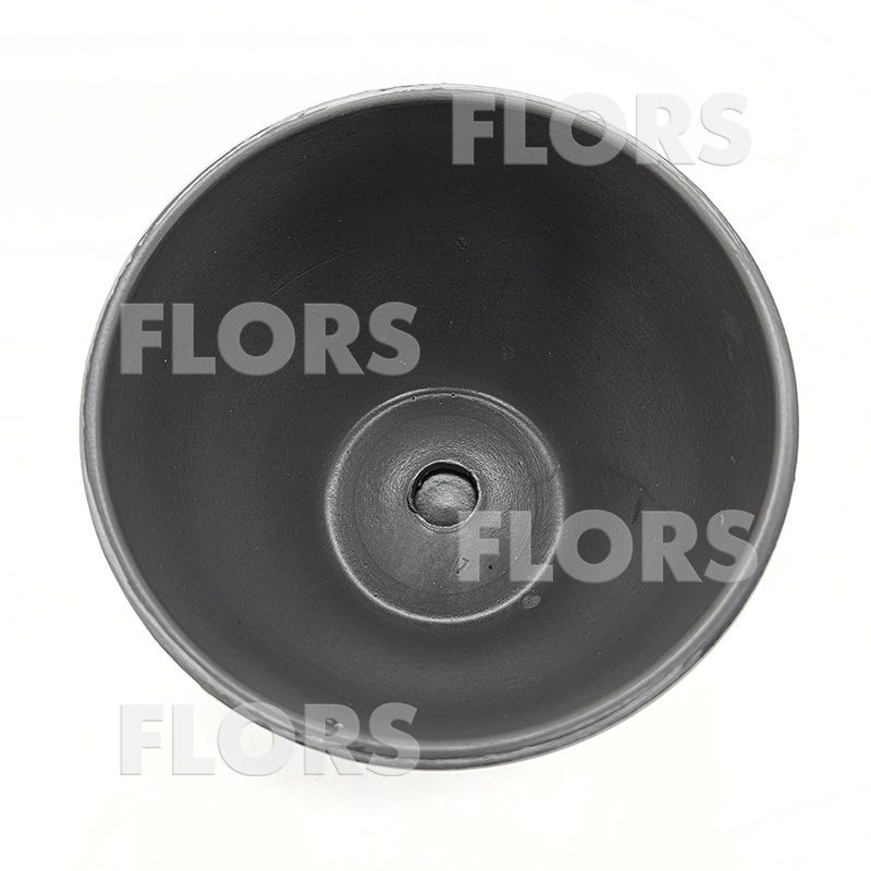 Горшок керамика Колор Л серо-белый