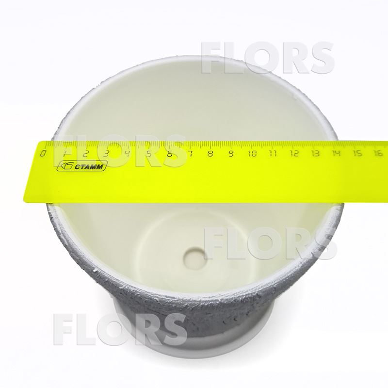 Горшок керамика Конус Дерево серый