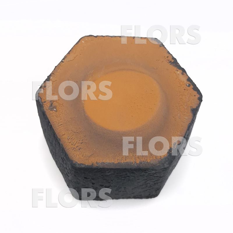 Горшок керамика Шестигранник Л черный