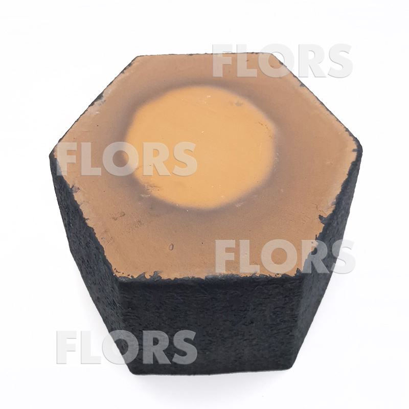 Горшок керамика Шестигранник Л черный