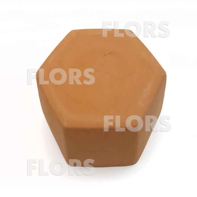 Горшок керамика Шестигранник Терракот