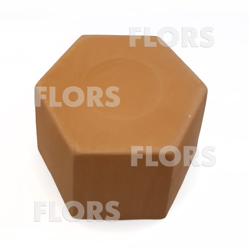 Горшок керамика Шестигранник Терракот