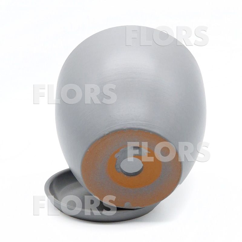 Горшок керамика Колор серый