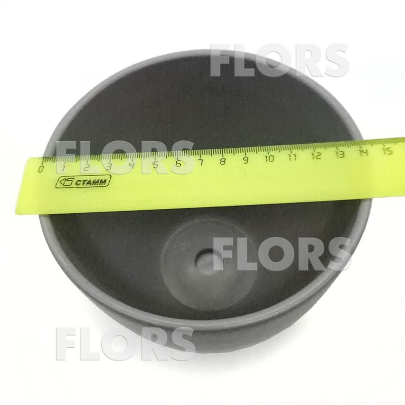 Горшок керамика Колор серый