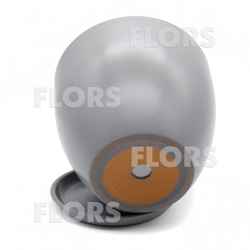 Горшок керамика Колор серый