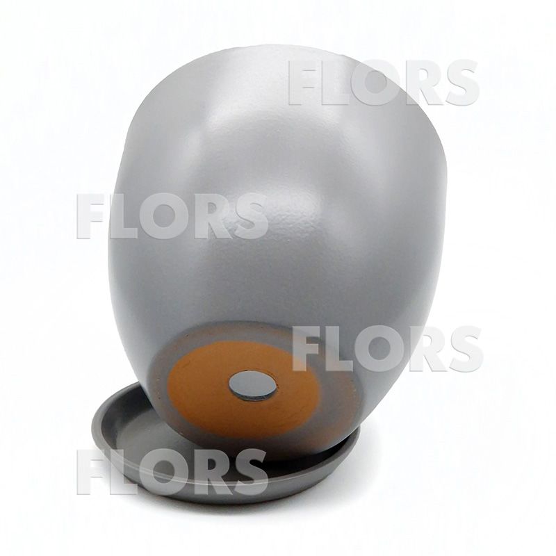 Горшок керамика Колор серый