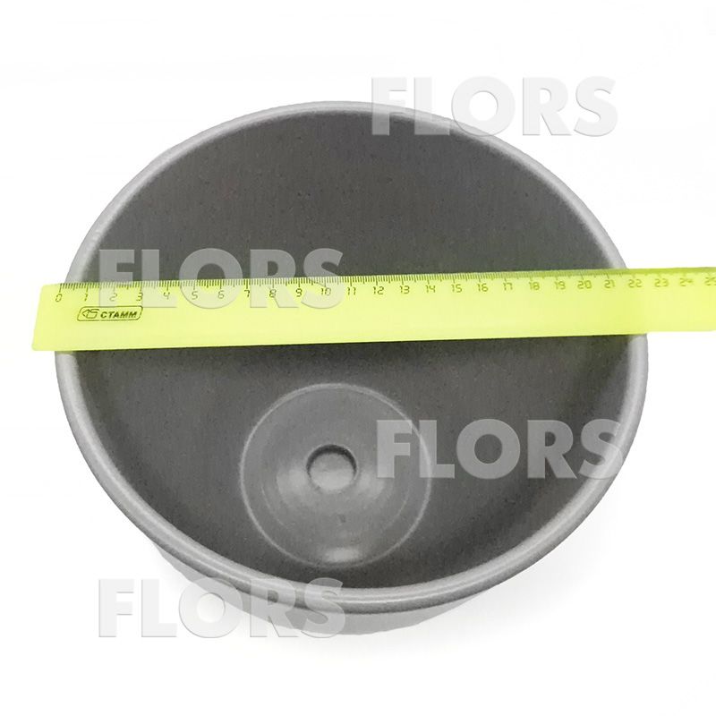 Горшок керамика Колор серый