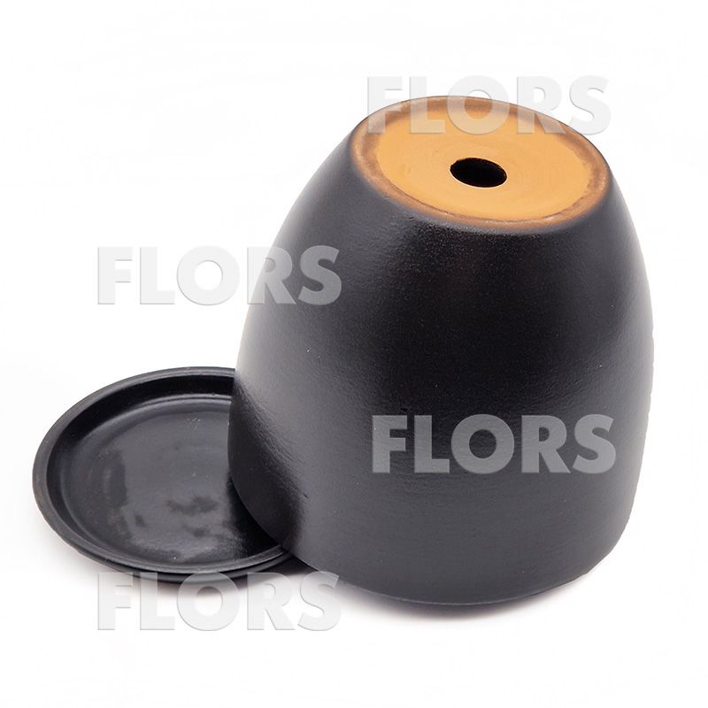 Горшок керамика Колор Черный