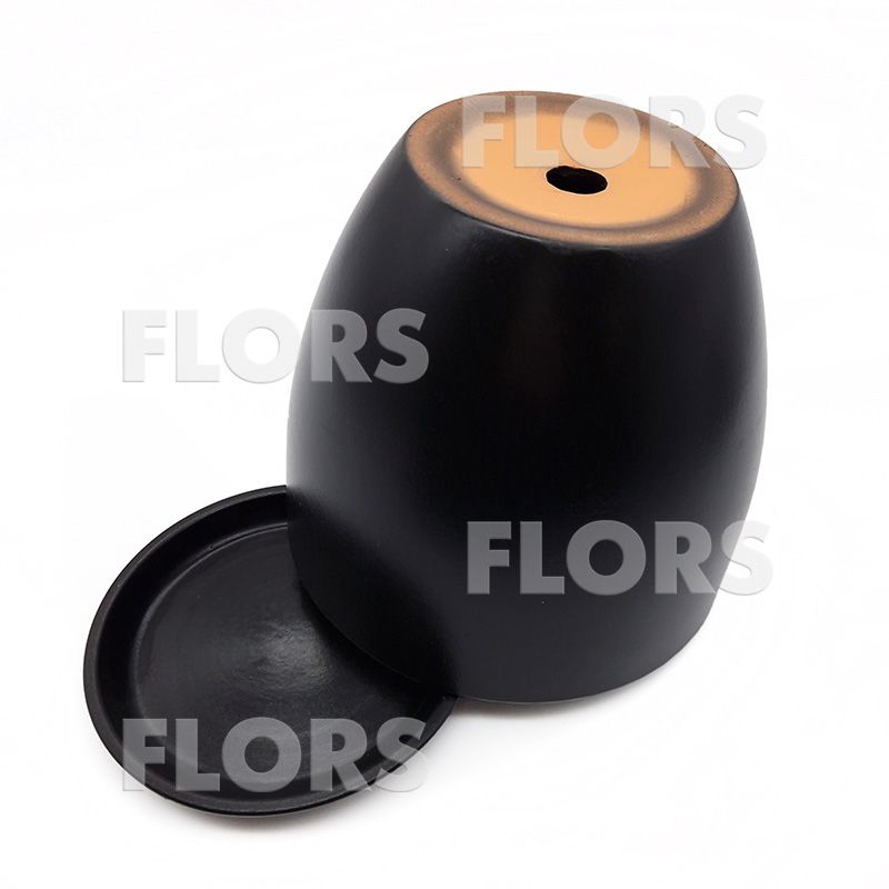 Горшок керамика Колор Черный