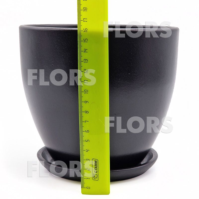 Горшок керамика Колор Черный