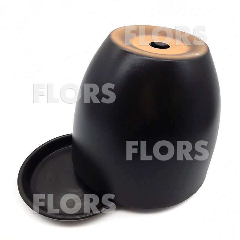 Горшок керамика Колор Черный
