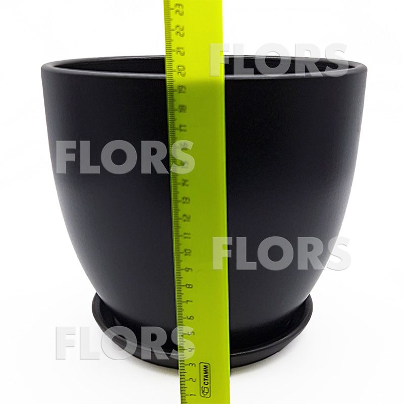 Горшок керамика Колор Черный