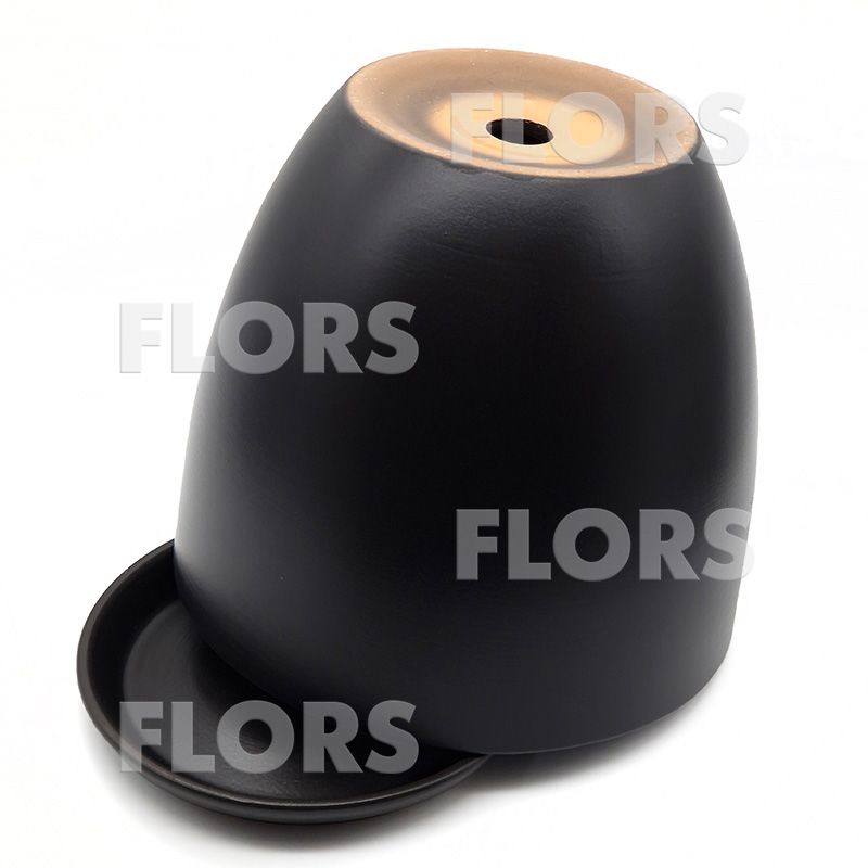 Горшок керамика Колор Черный