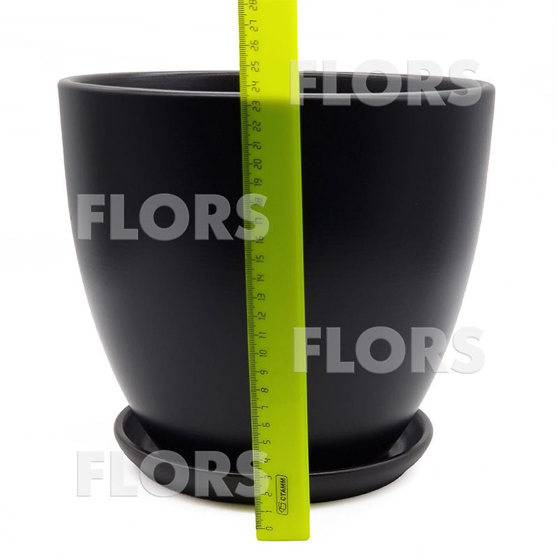 Горшок керамика Колор Черный