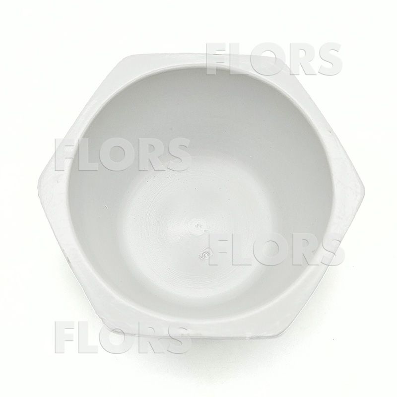 Горшок керамика Шестигранник Белый