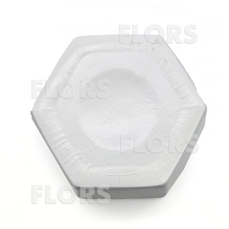 Горшок керамика Шестигранник Белый