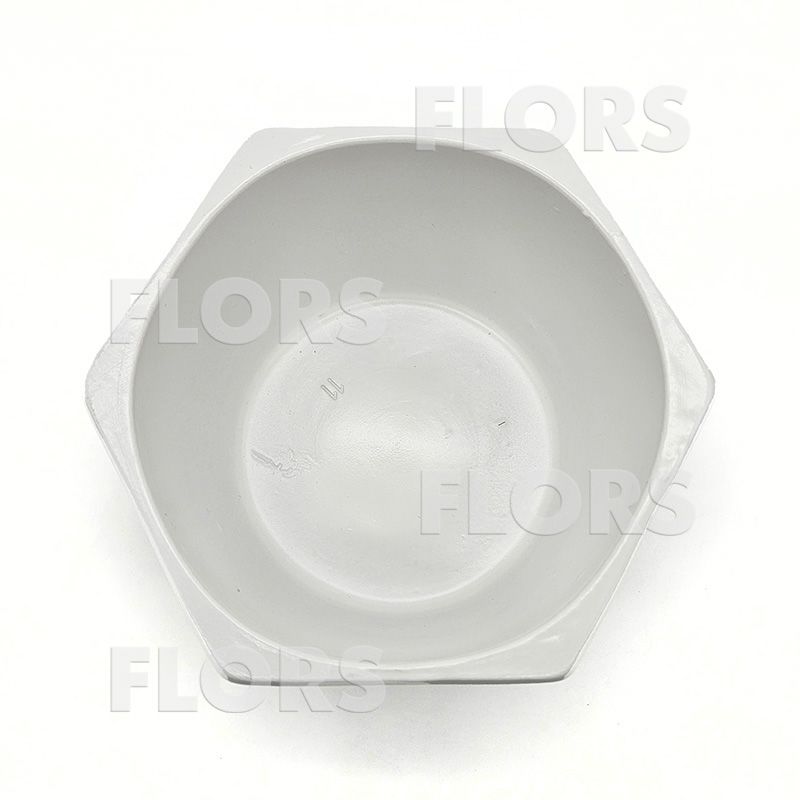 Горшок керамика Шестигранник Белый