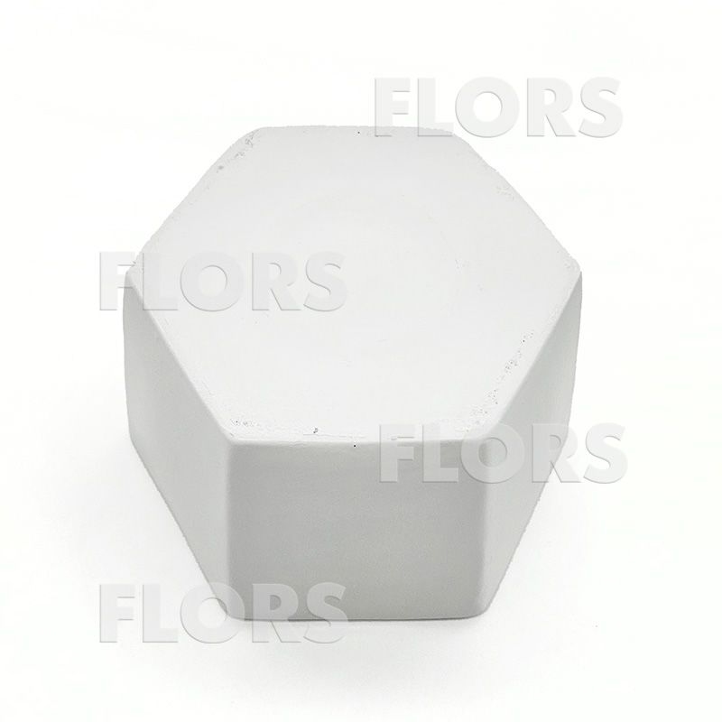 Горшок керамика Шестигранник Белый