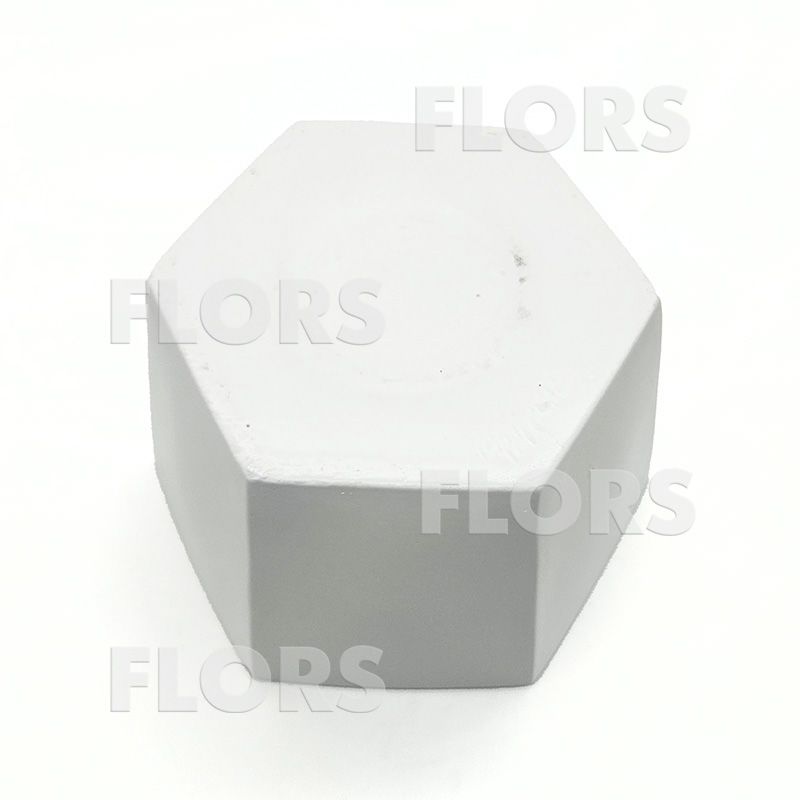 Горшок керамика Шестигранник Белый