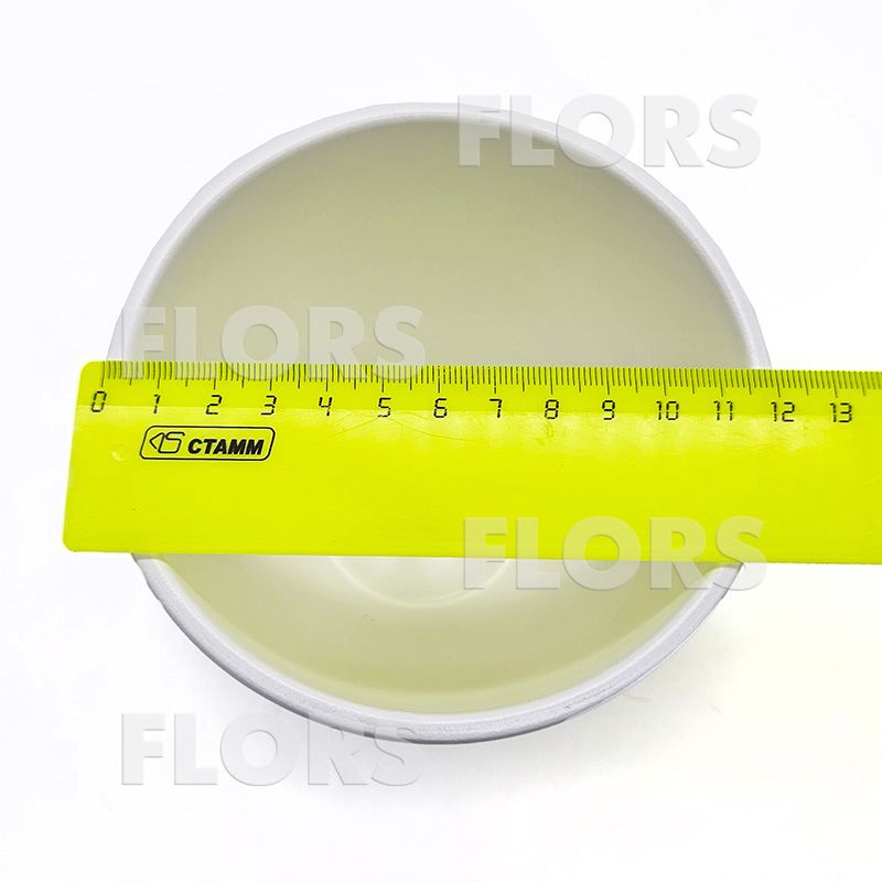 Горшок керамика Борт белый