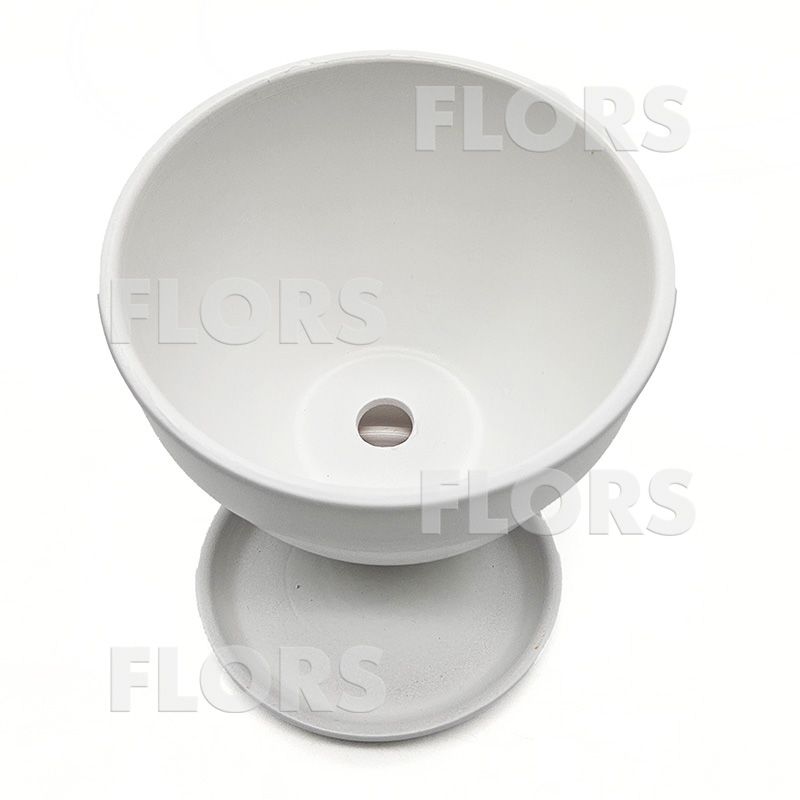 Горшок керамика Борт белый