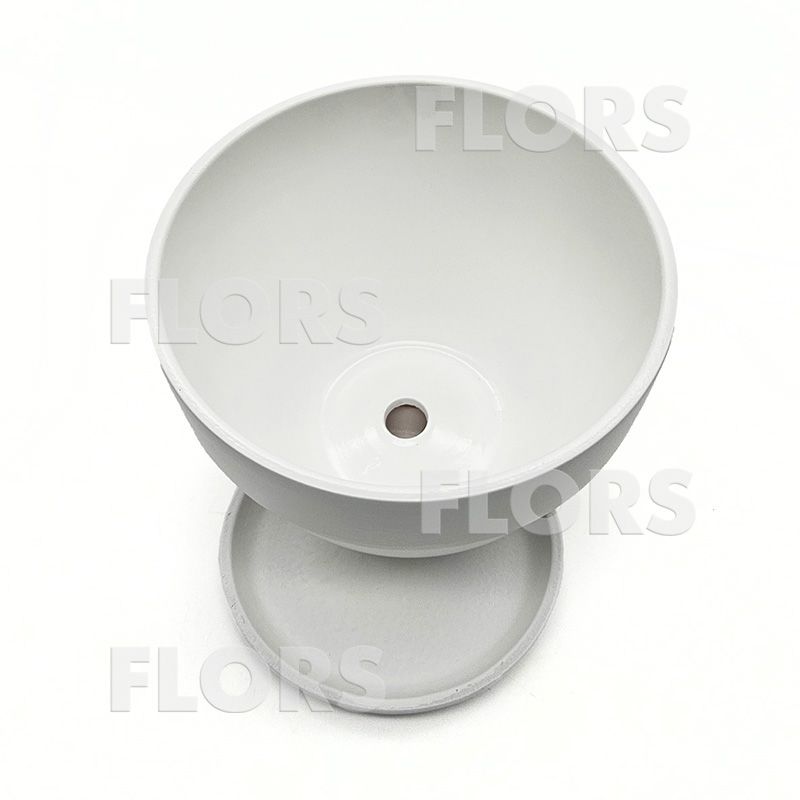 Горшок керамика Борт белый