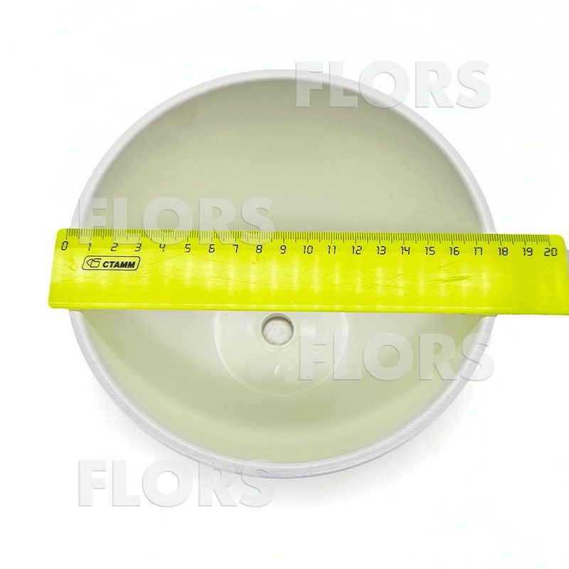 Горшок керамика Борт белый