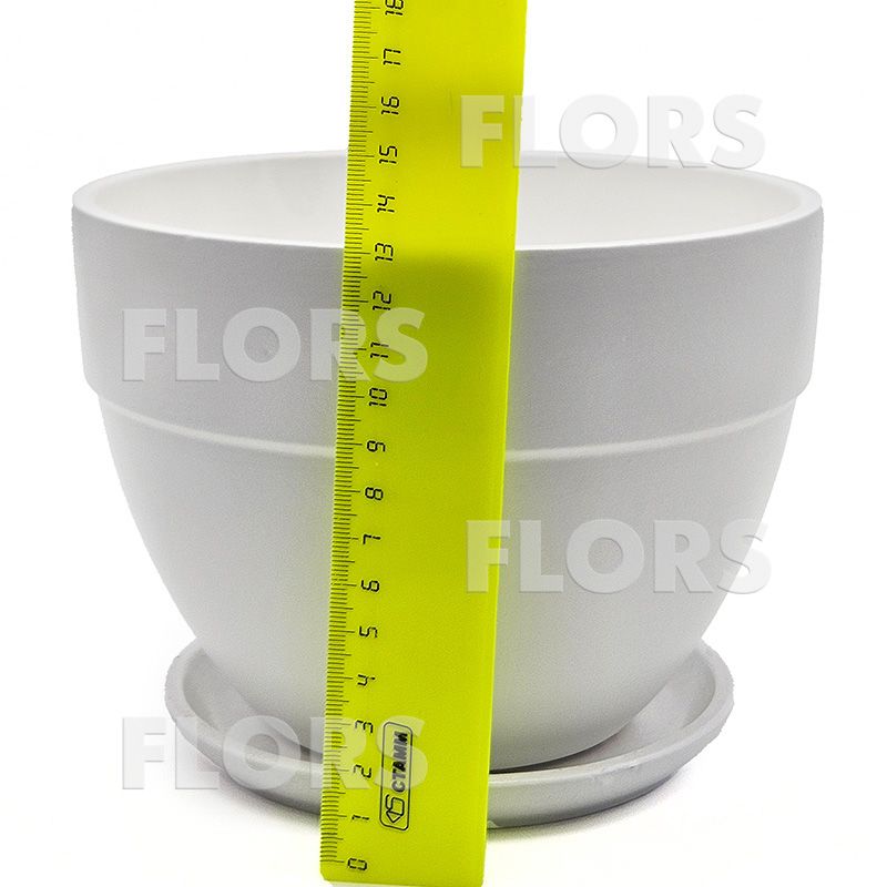 Горшок керамика Борт белый