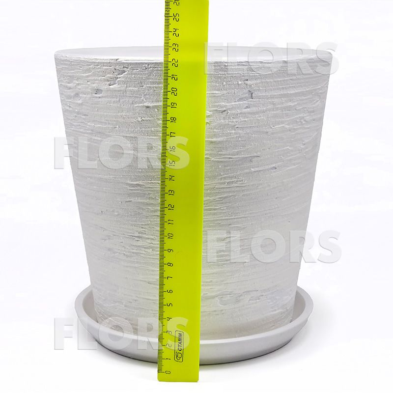 Горшок керамика Конус Л белый