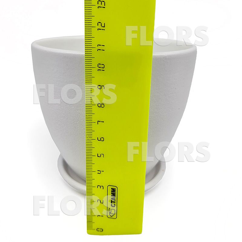 Горшок керамика Колор белый