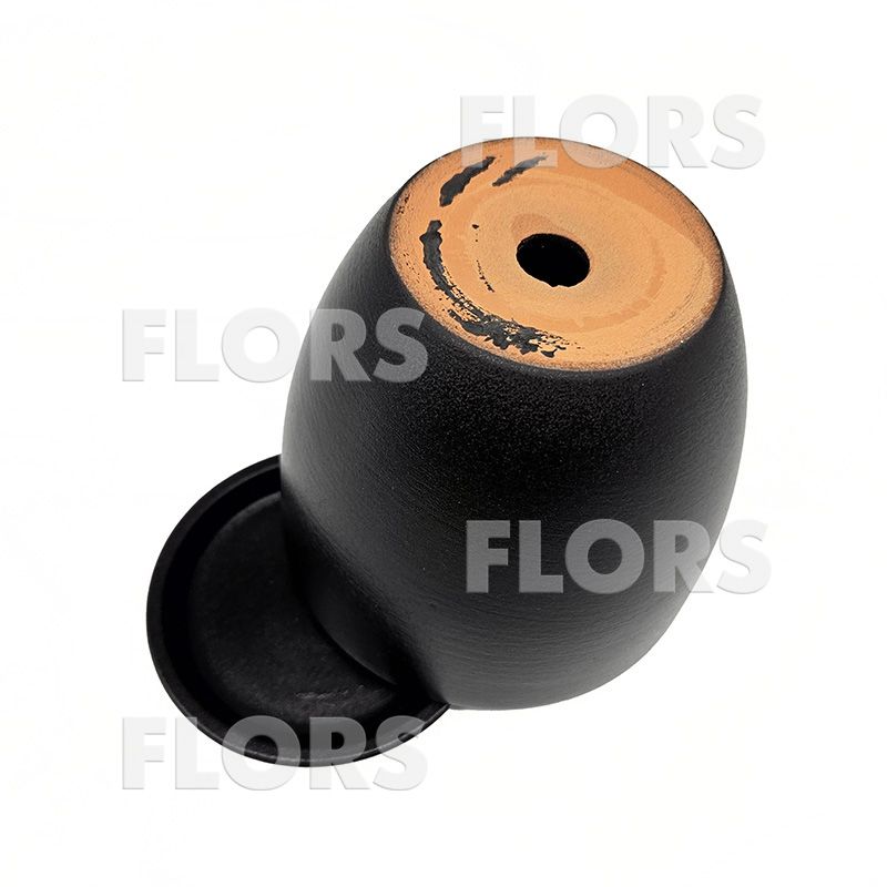 Горшок керамика Колор черный