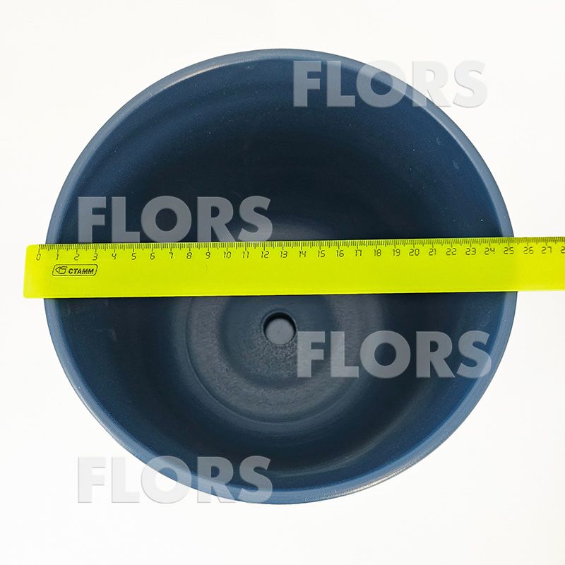 Горшок керамика Цилиндр синий