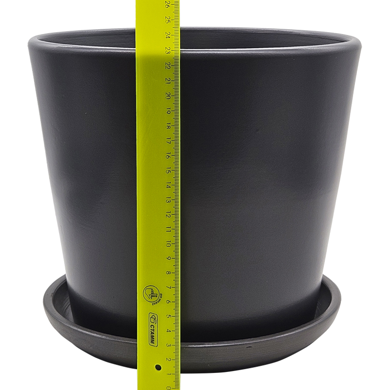 Горшок керамика Пирамида графит