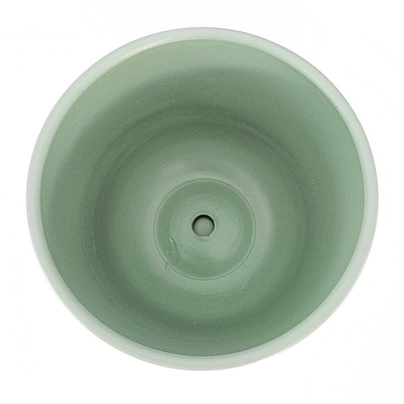 Горшок керамика Цилиндр бирюзовый