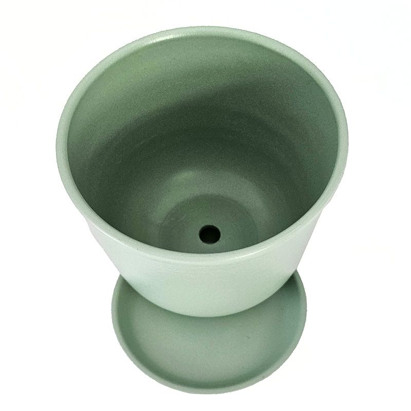 Горшок керамика Цилиндр бирюзовый