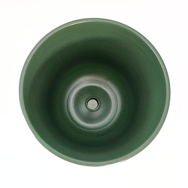 Горшок керамика Цилиндр зеленый