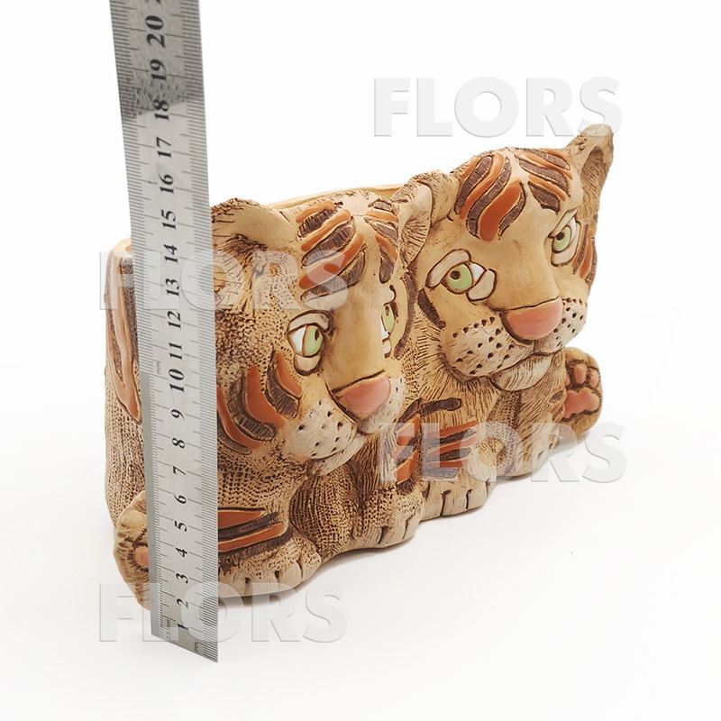 Кашпо керамика Тигрята двойняшки